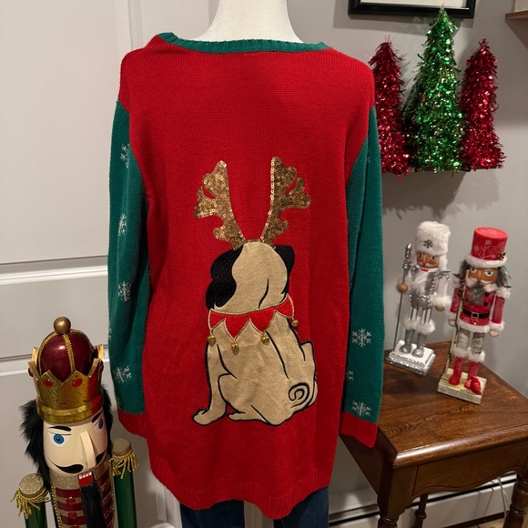 Ugly Christmas Sweater  Bulldog and gingle bells - Picture 3 of 6